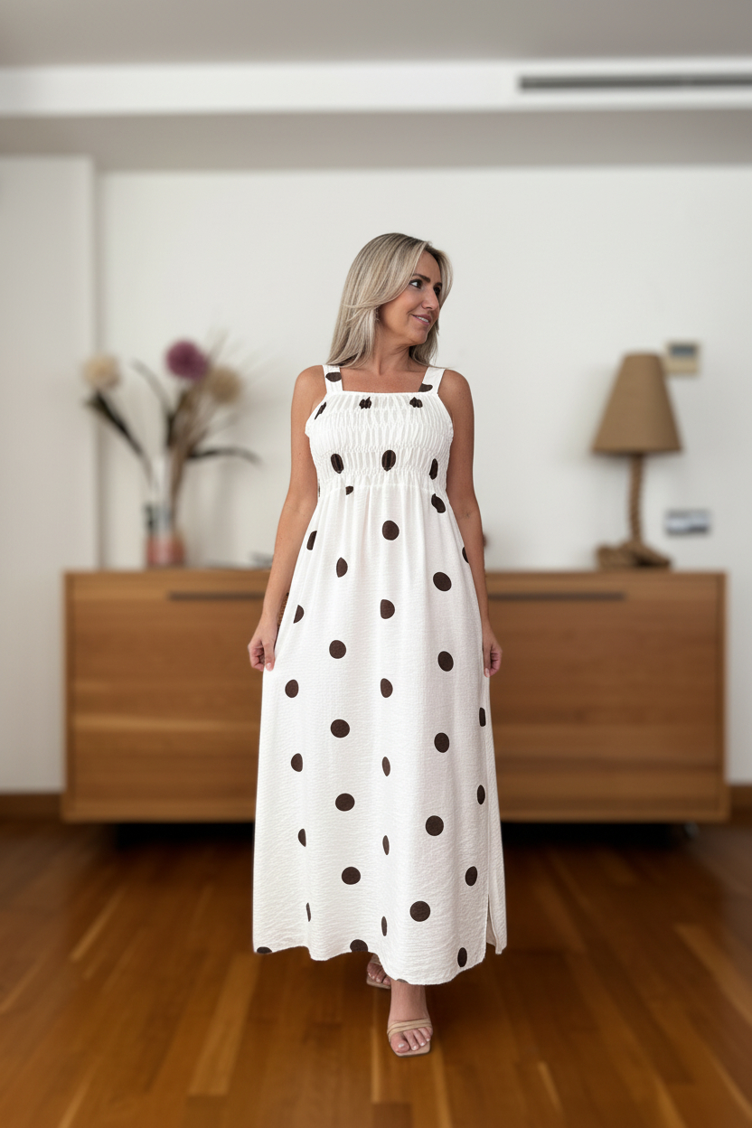 Vestido Fruncido Lunares - Imagen 22