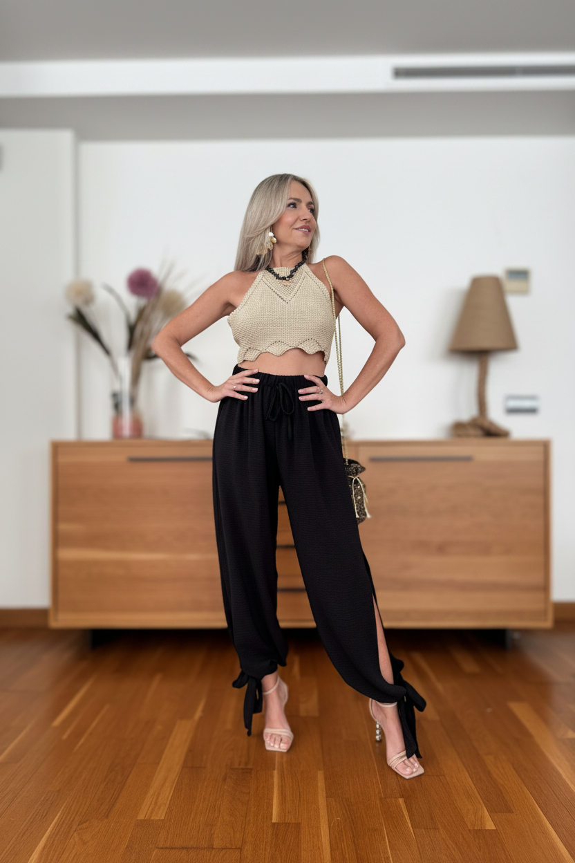 Pantalon Aberturas Bajo Lazada