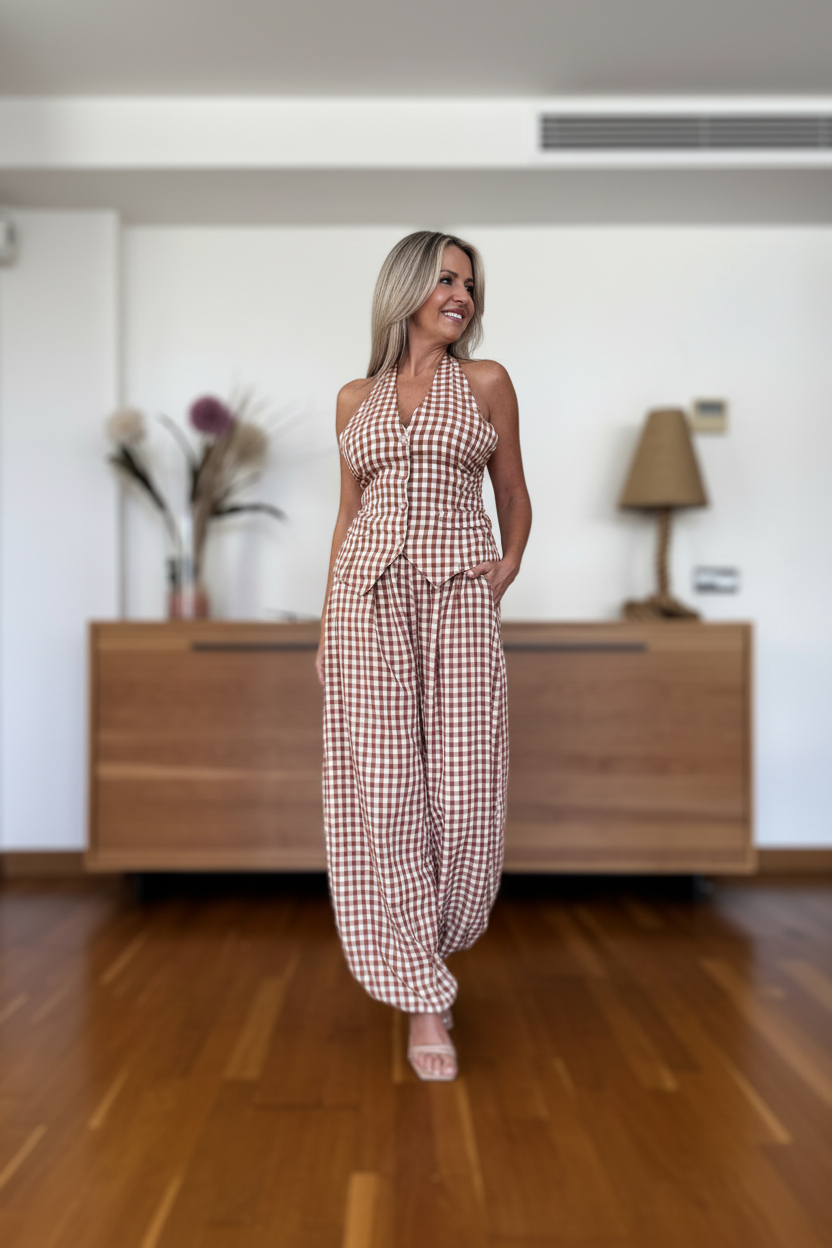 Conjunto Vichy Chaleco