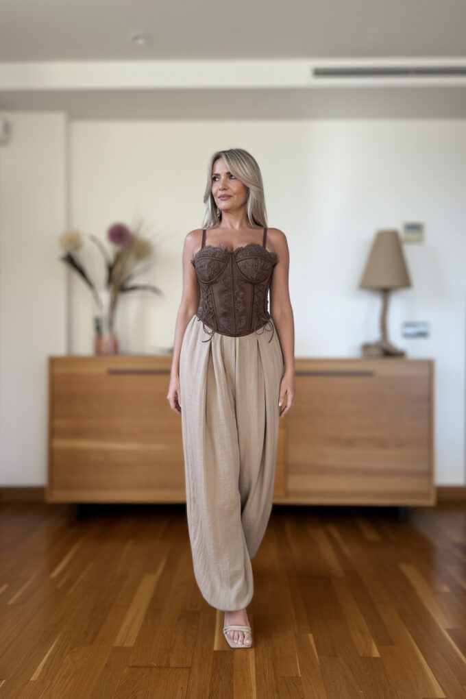 Pantalon Símil Lino Pinzas