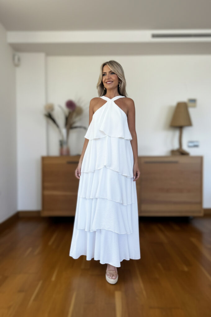 Vestido Largo Volantes