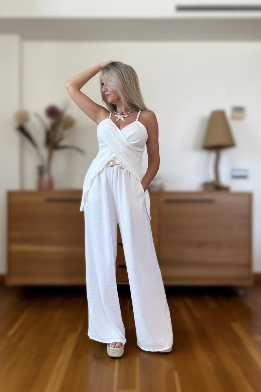 Conjunto Blusa Cruzada