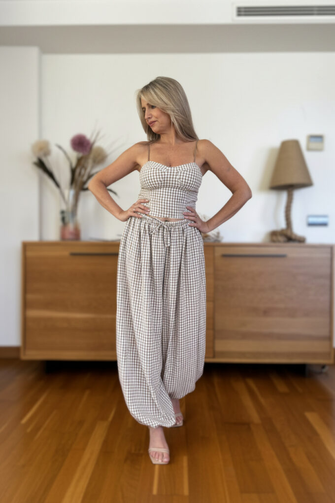 Conjunto Vichy Patente - Única, Arena
