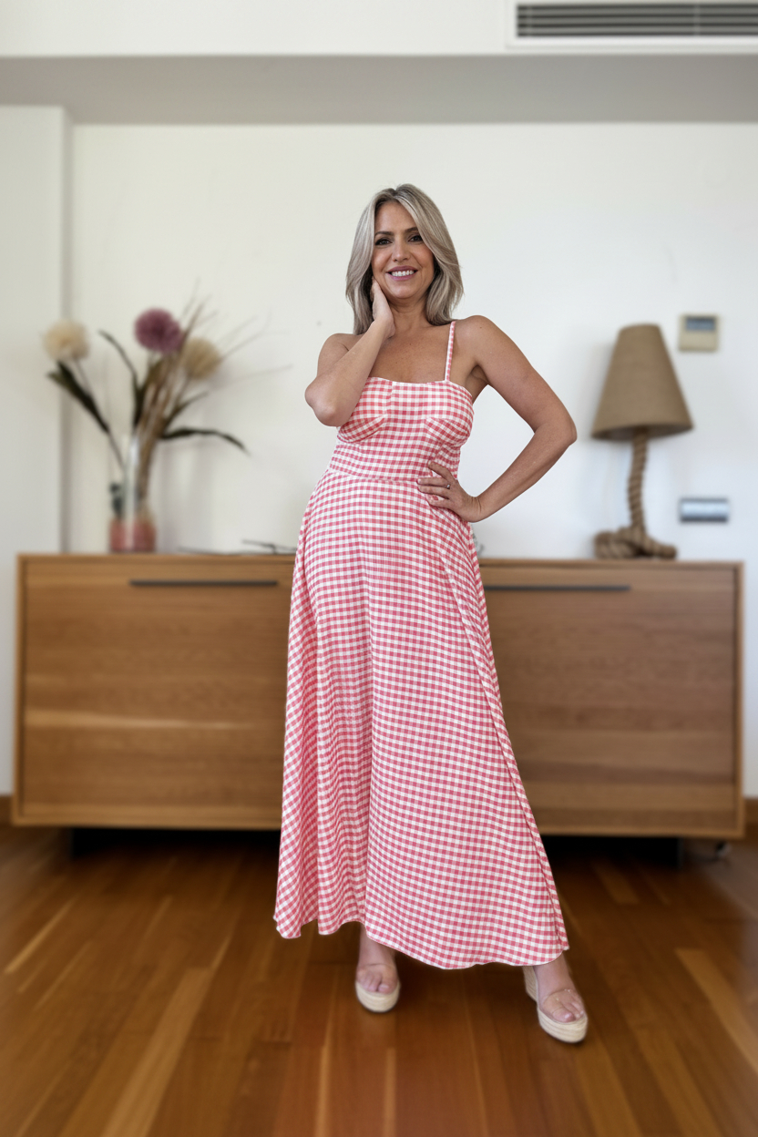 Vestido Cascos Vichy - Imagen 6
