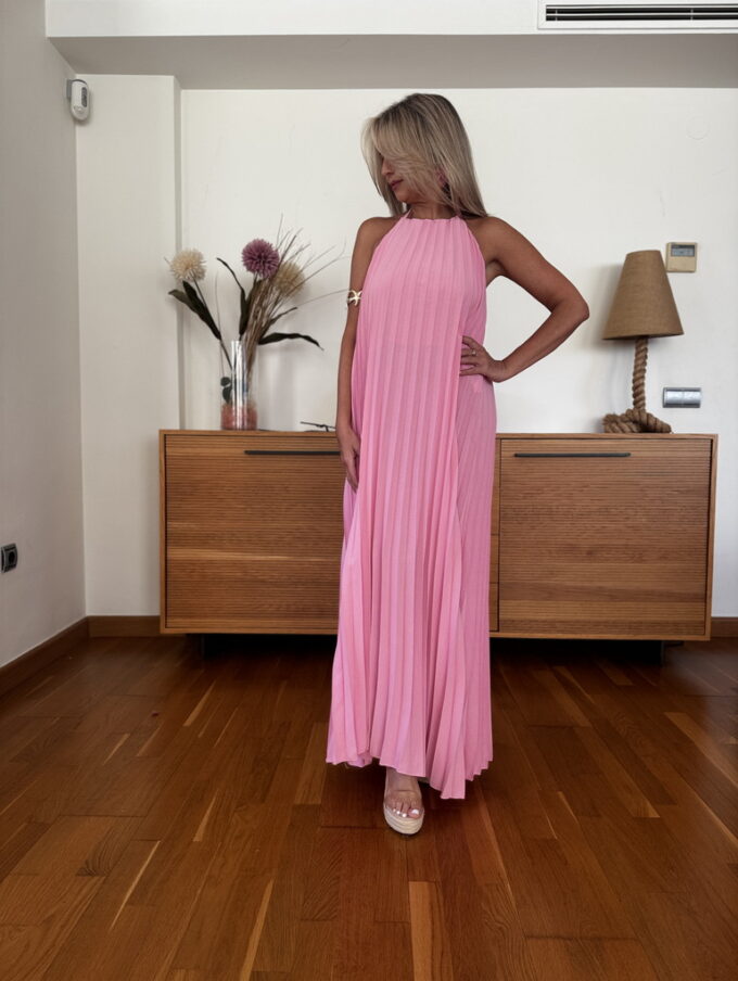 Vestido Largo Plisado