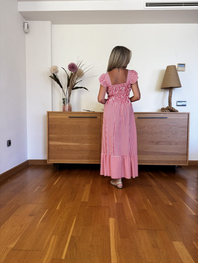 Vestido Fruncido Volante