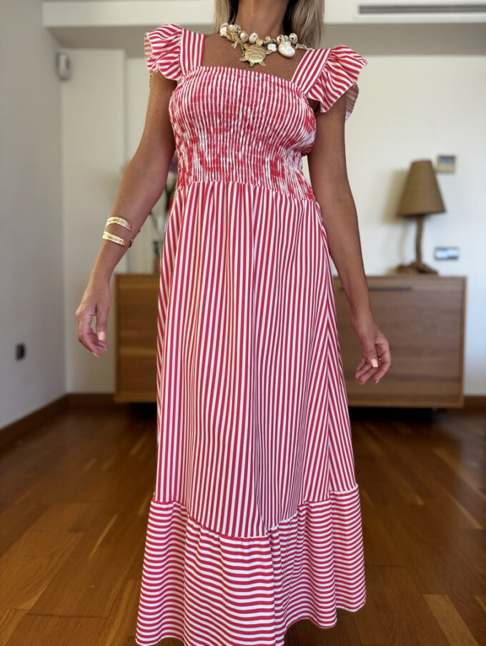 Vestido Fruncido Volante