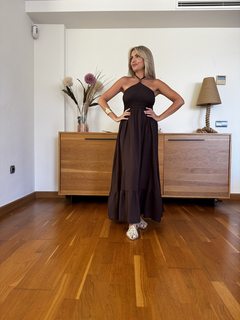 Vestido Fruncido Piedra - Imagen 2