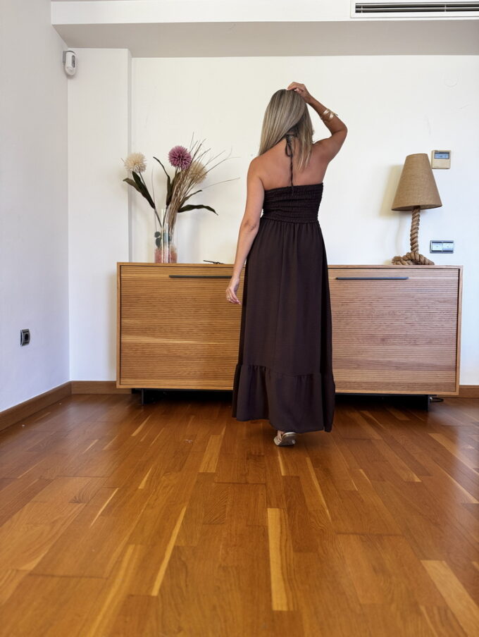 Vestido Fruncido Piedra