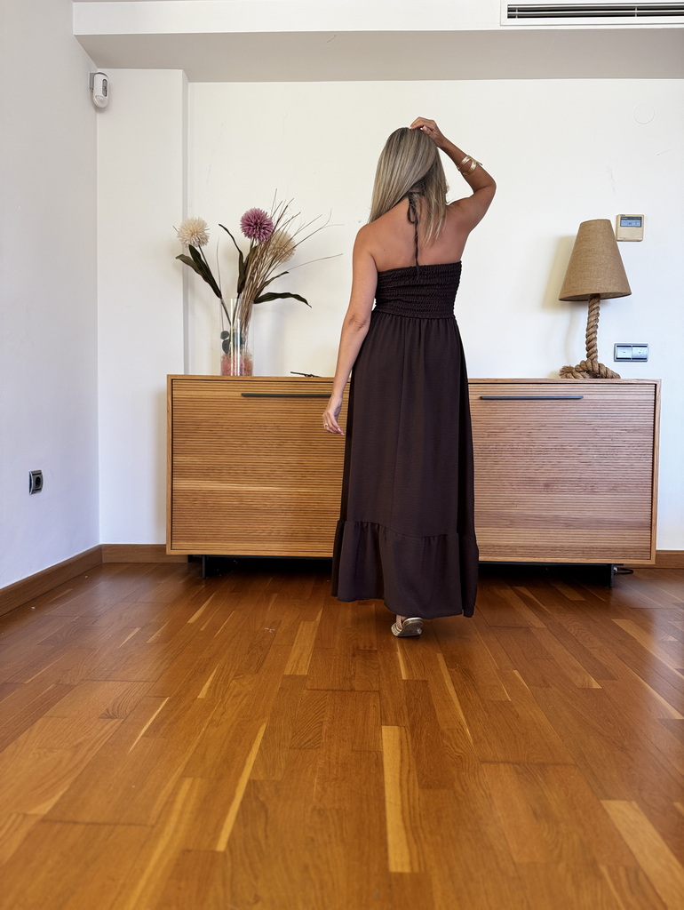 Vestido Fruncido Piedra - Imagen 4