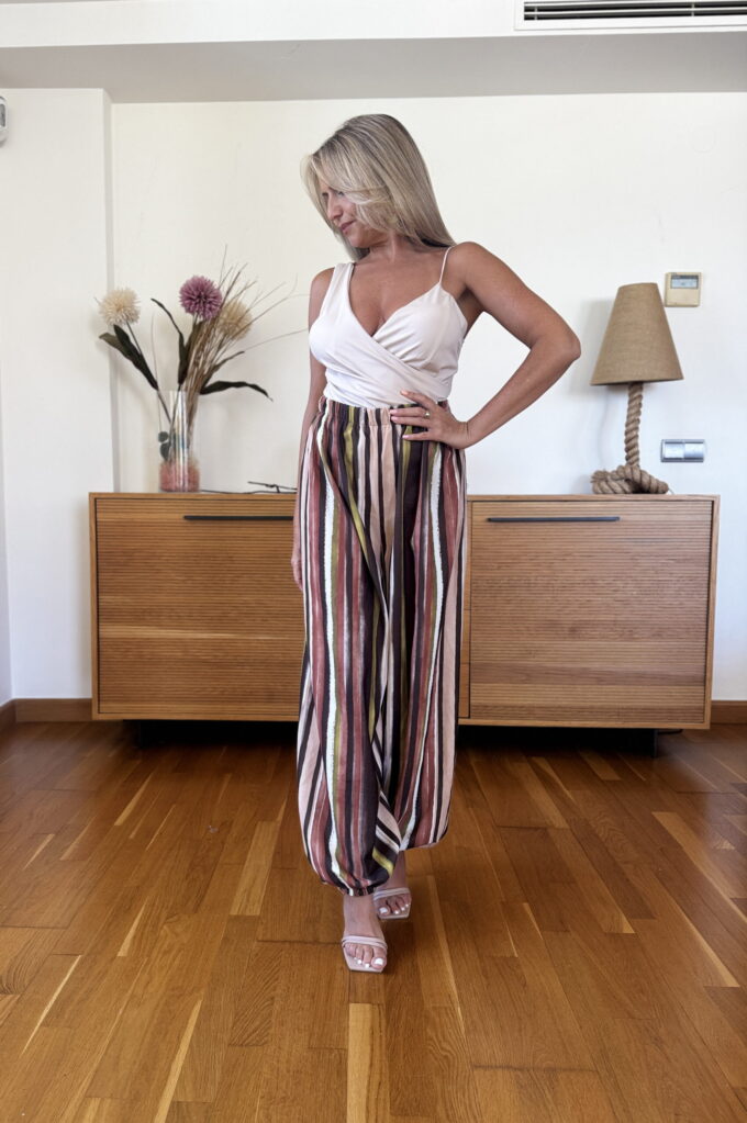 Pantalon Patente Rayas