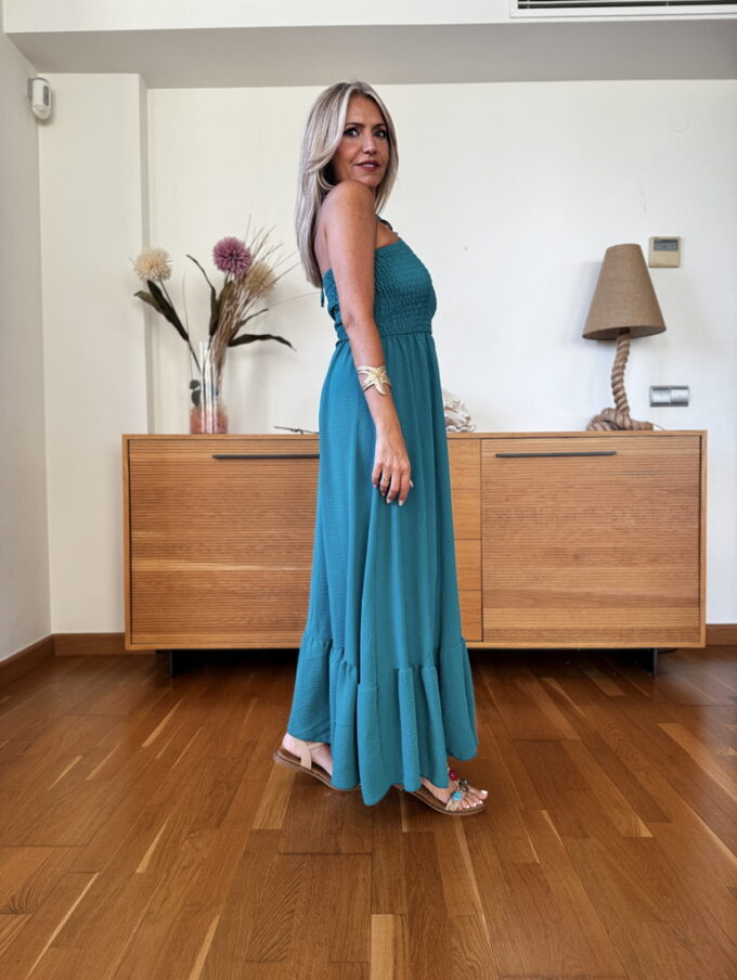Vestido Fruncido Piedra