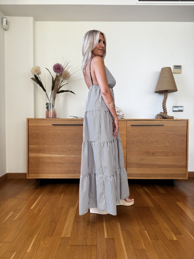 Vestido Largo Vichy