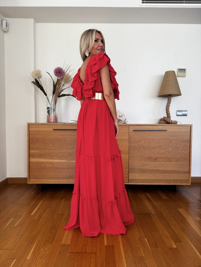 Vestido Largo Volantes
