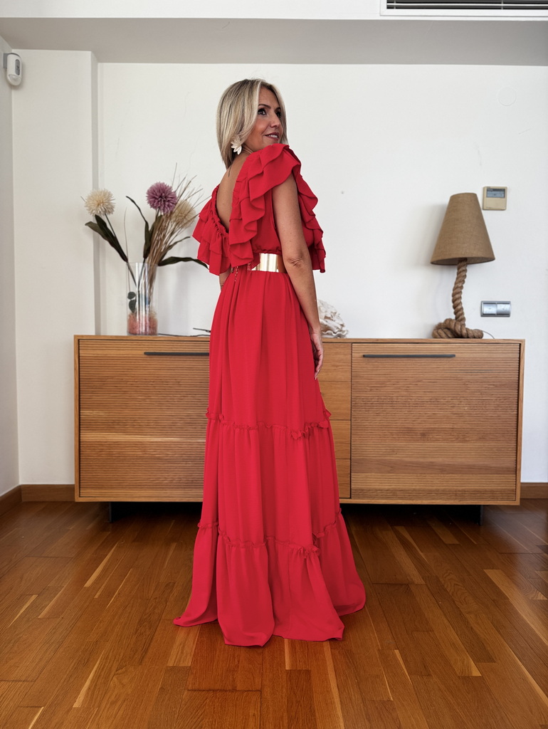 Vestido Largo Volantes - Imagen 8