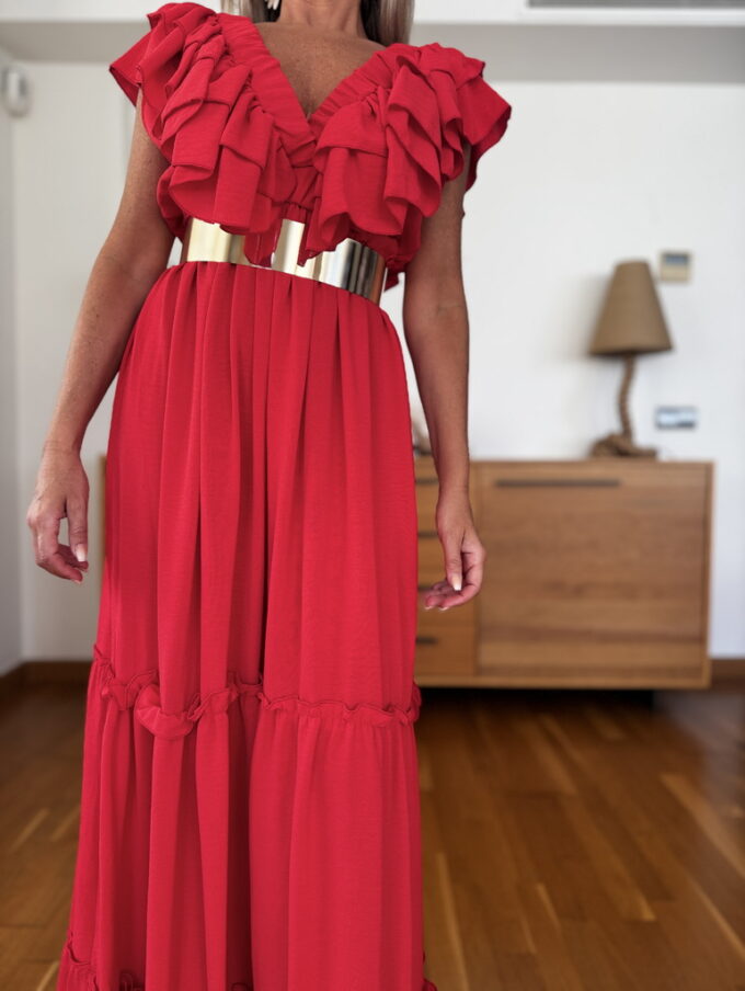 Vestido Largo Volantes