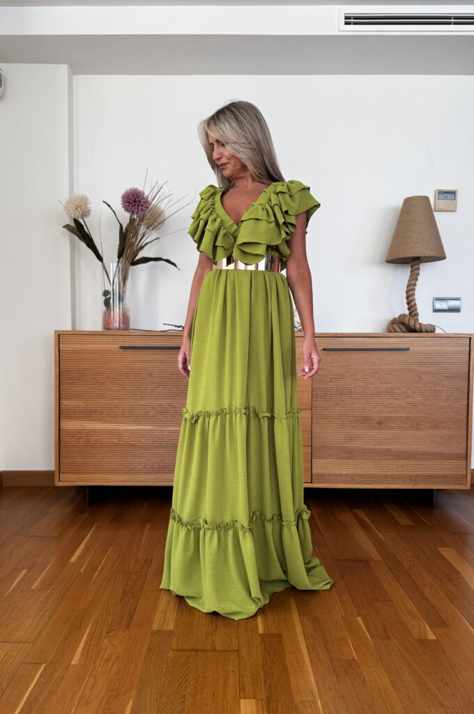 Vestido Largo Volantes