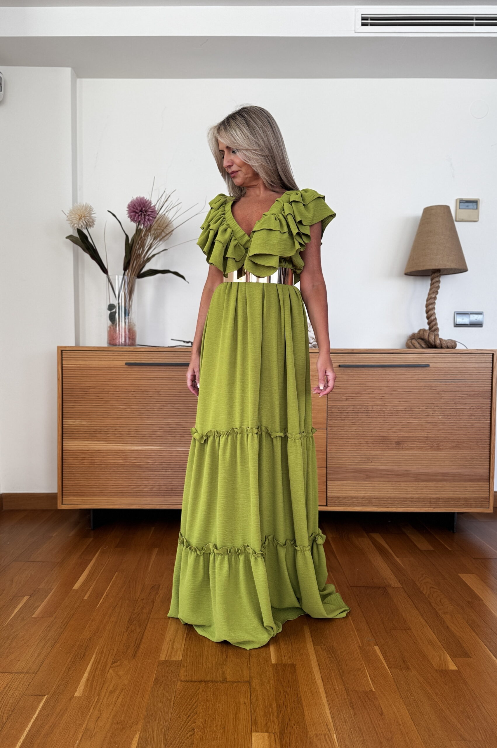 Vestido Largo Volantes - Imagen 11