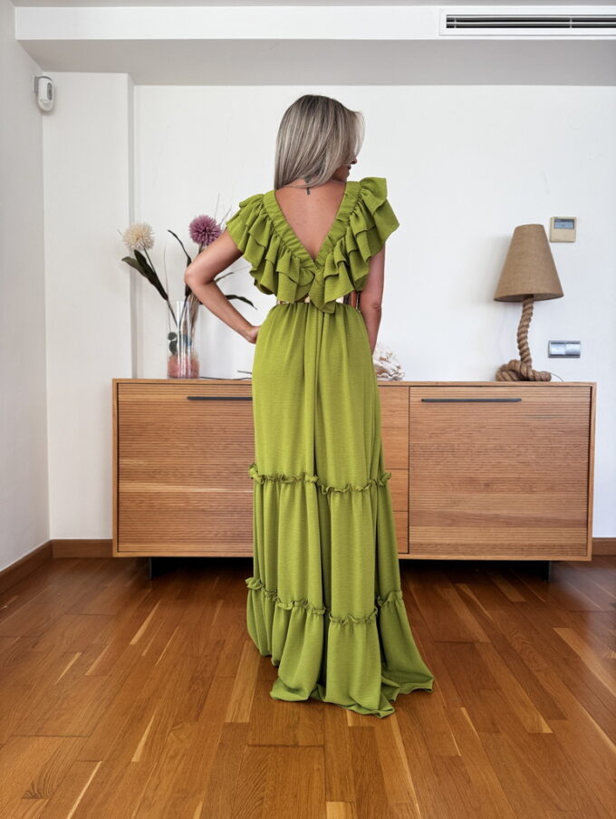 Vestido Largo Volantes