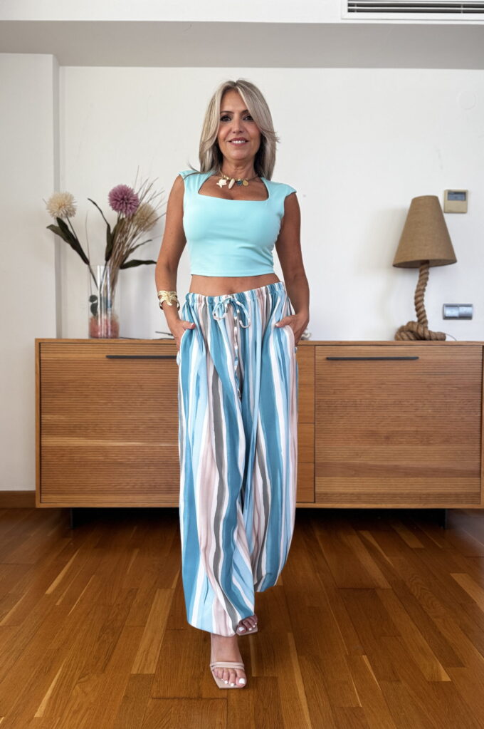 Pantalon Estampado Patente