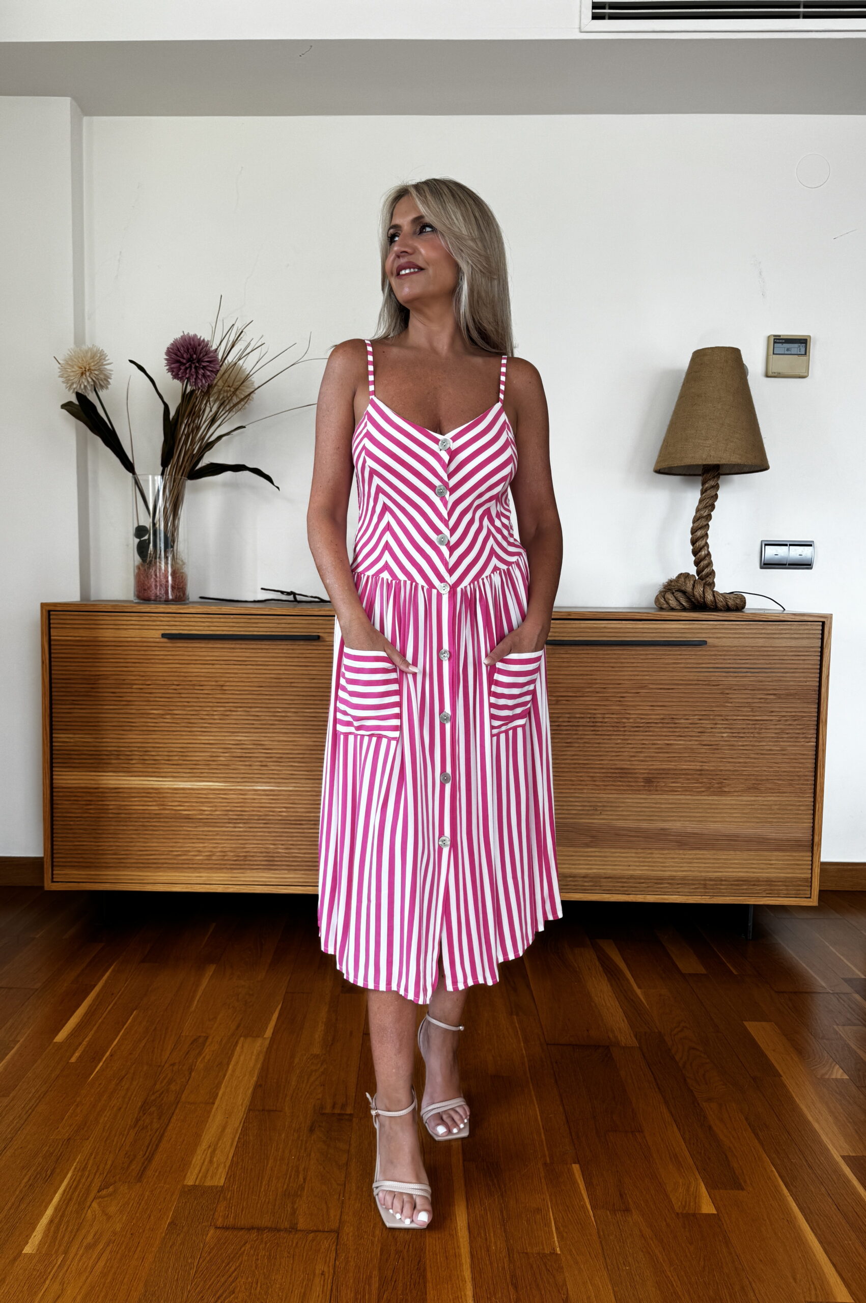 Vestido Midi Bolsillos