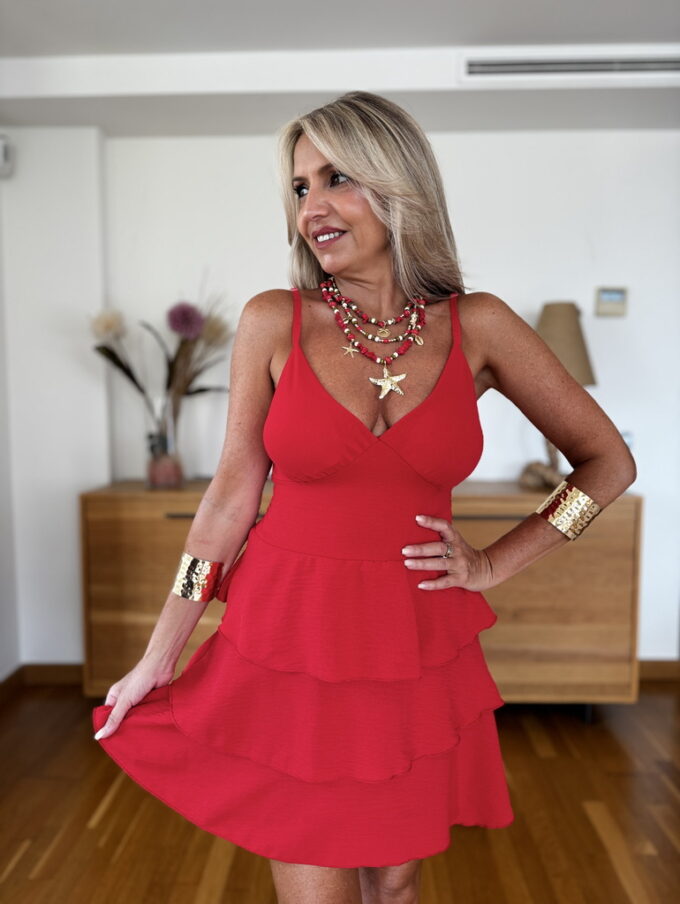 Vestido Volantes Cascos