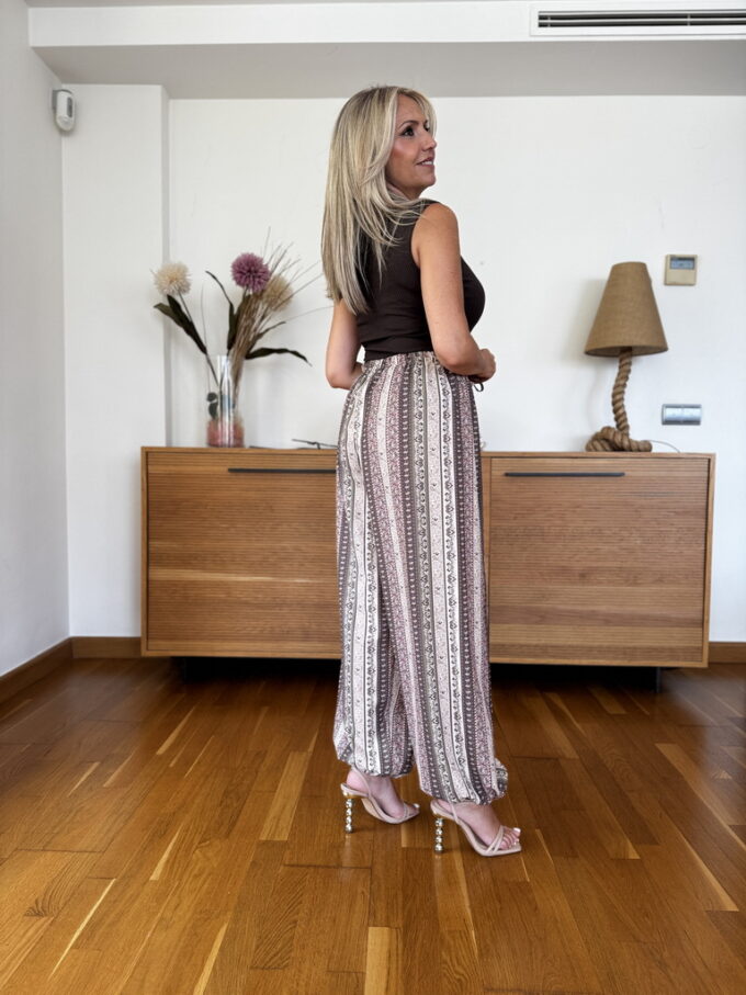 Pantalon Satinado Estampado