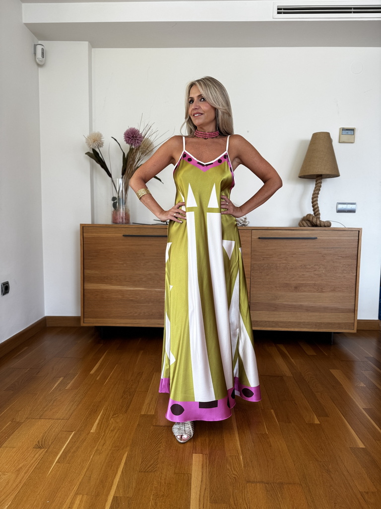 Vestido Pañuelo Satén - Imagen 7