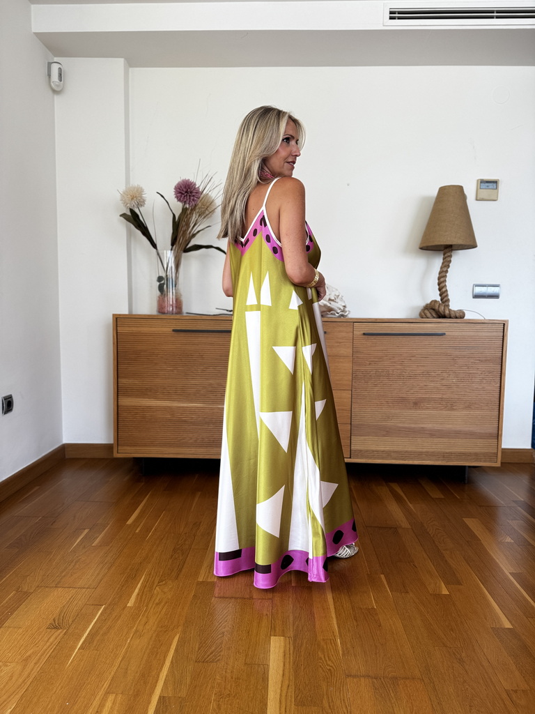 Vestido Pañuelo Satén - Imagen 8