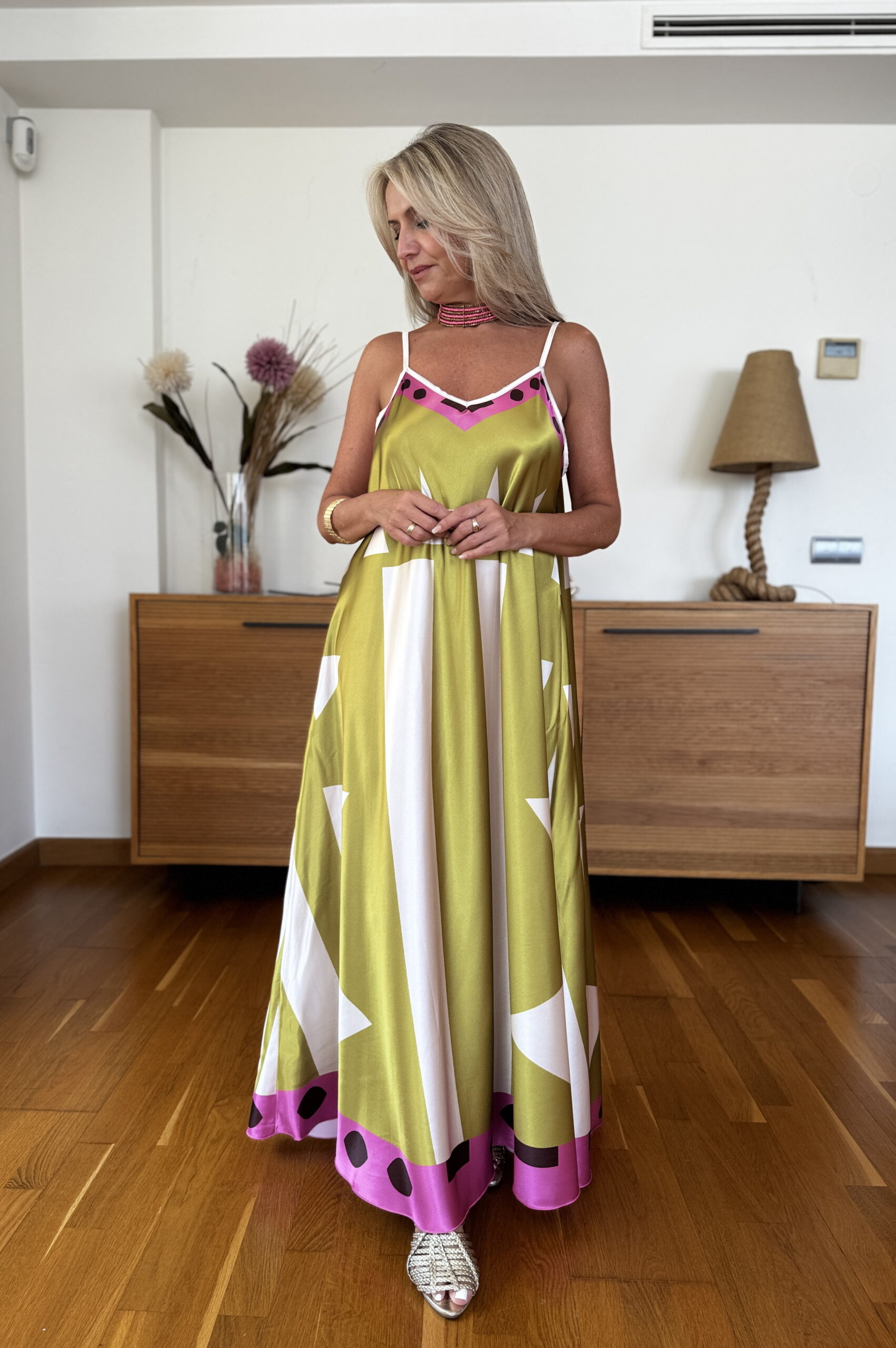 Vestido Pañuelo Satén