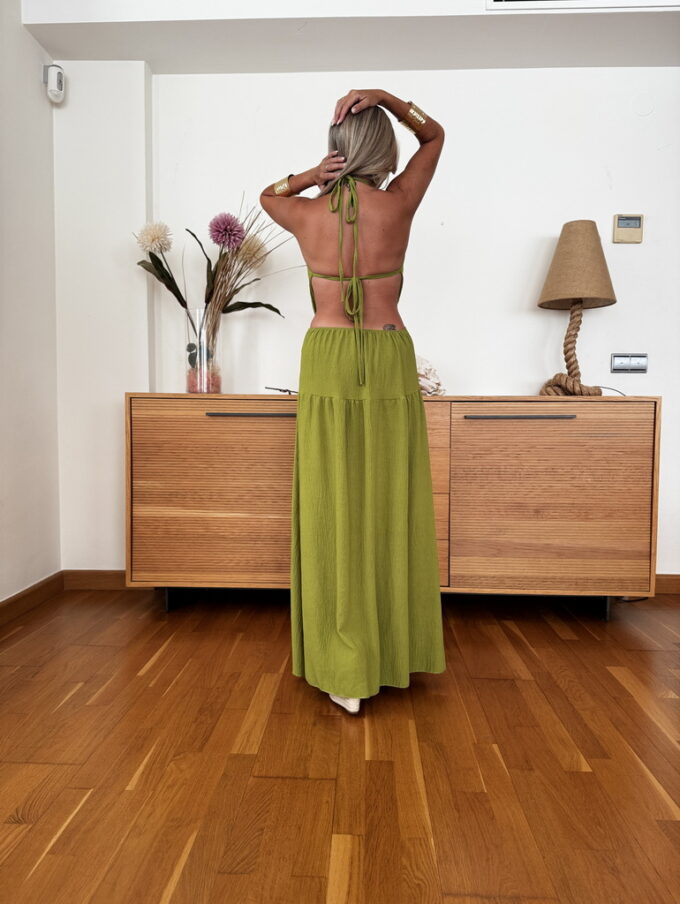Vestido Largo Fruncido