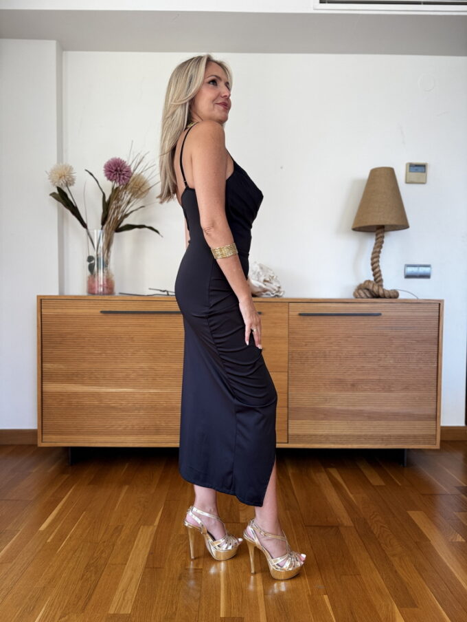 Vestido Encaje Pliegues