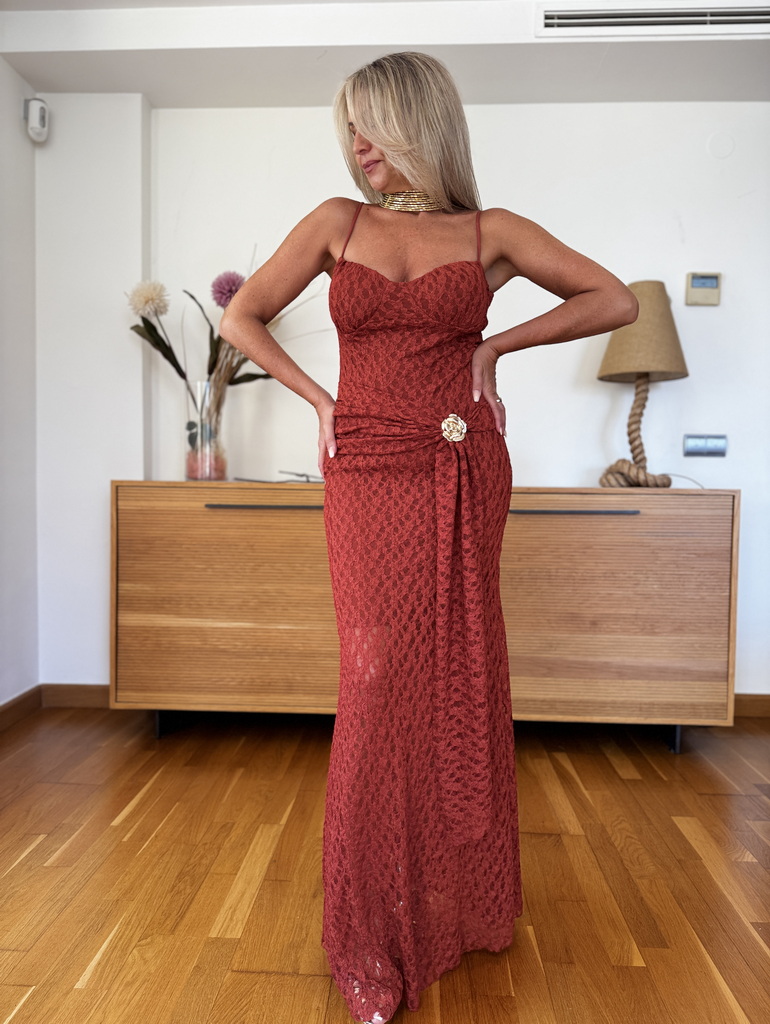 Vestido Encaje Broche - Imagen 6