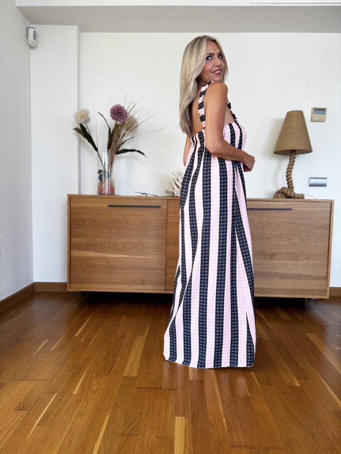 Vestido Bicolor Vichy
