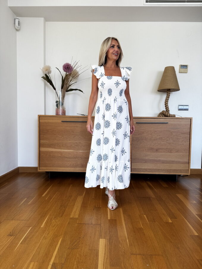 Vestido Fruncido Volante