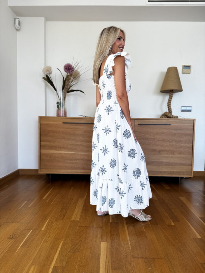 Vestido Fruncido Volante