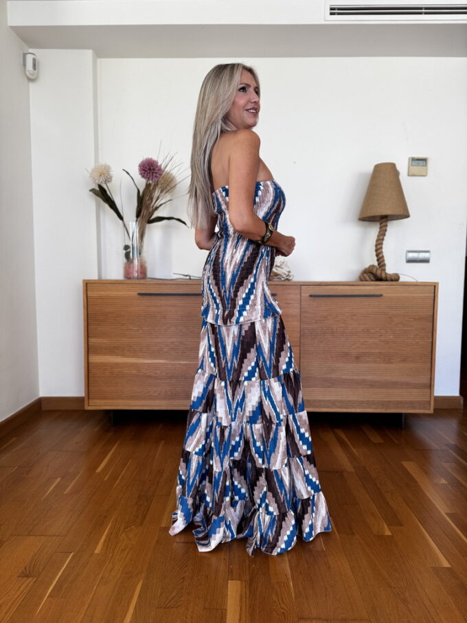 Vestido Fruncido Estampado