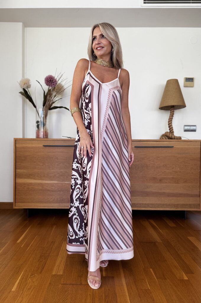 Vestido Pañuelo Satén