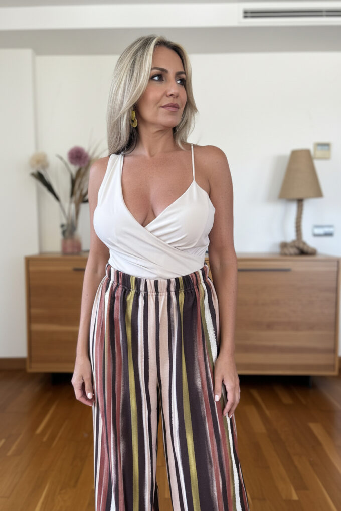 Camiseta Cascos Cruce - Única, Beige