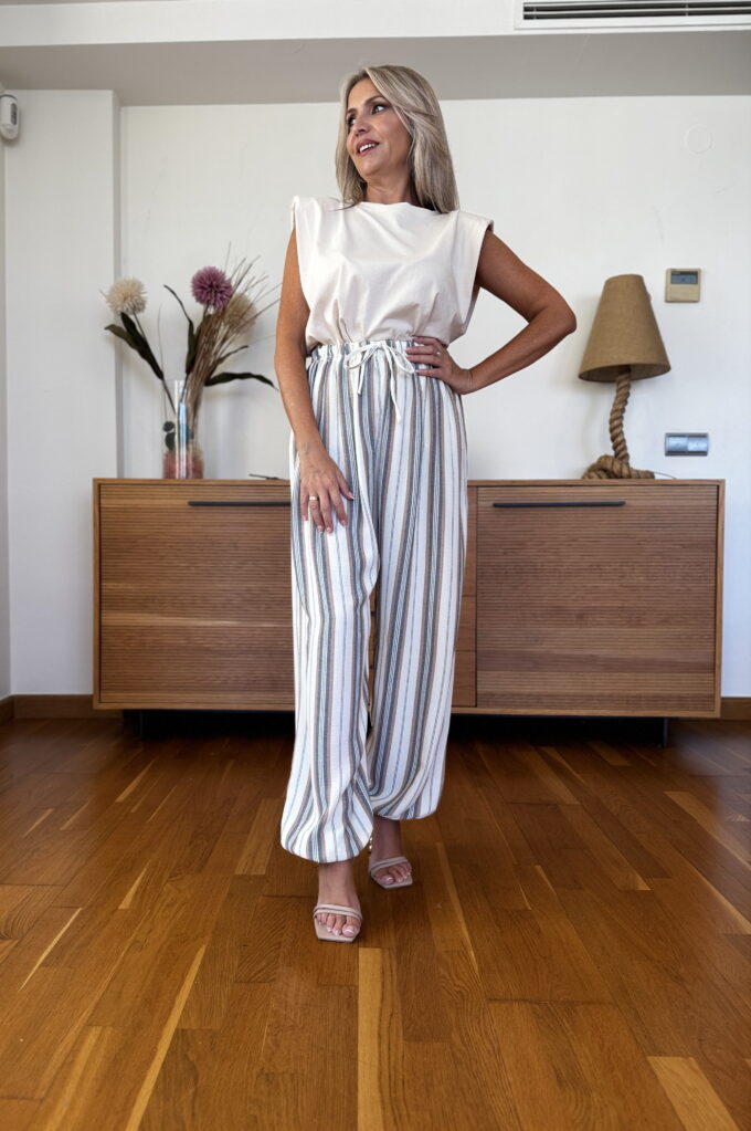 Pantalon Patente Rayas
