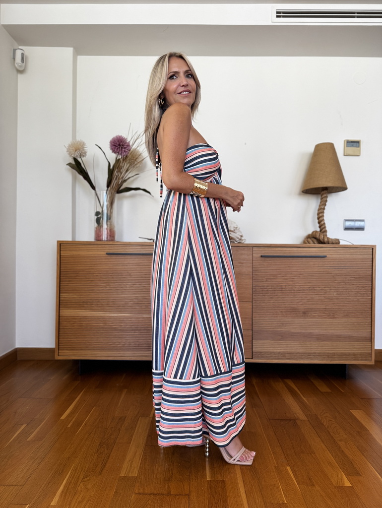 Vestido Cascos Rayas - Imagen 3