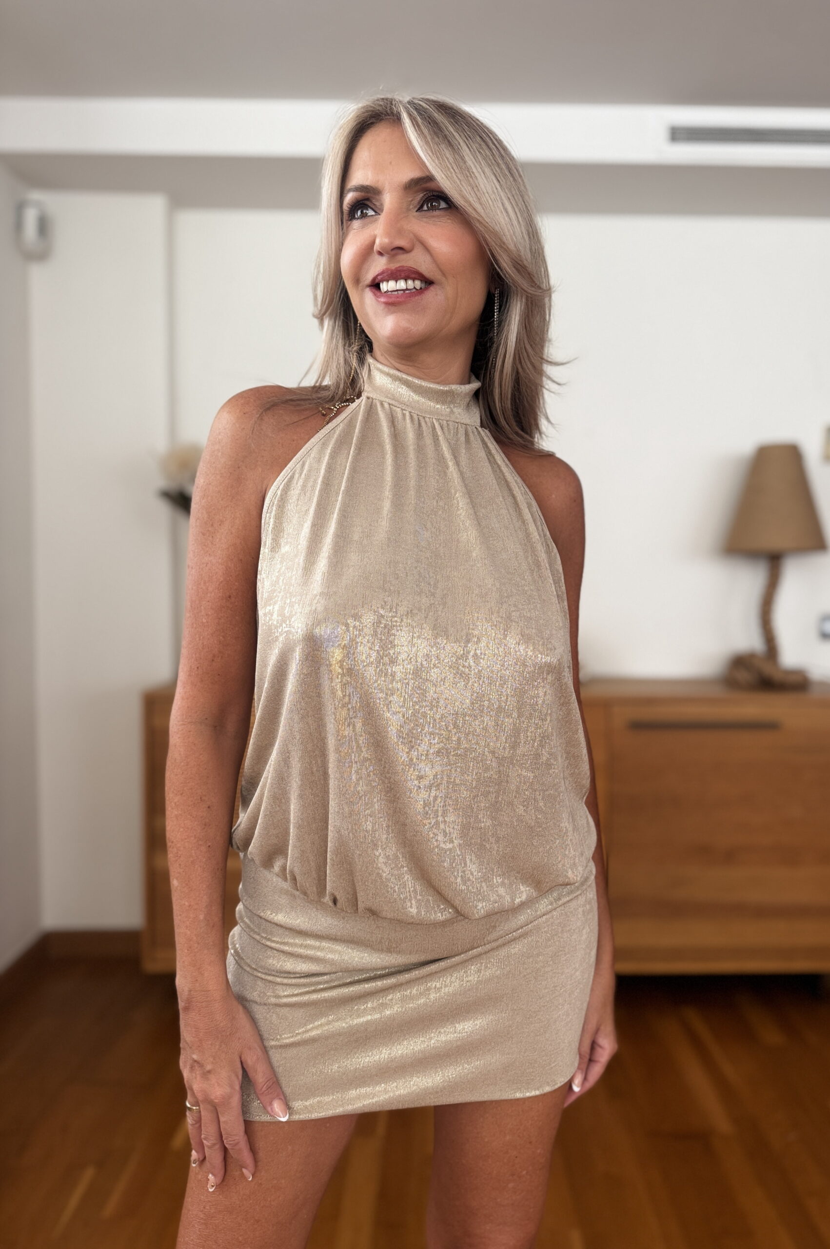 Vestido Licra Metalizado