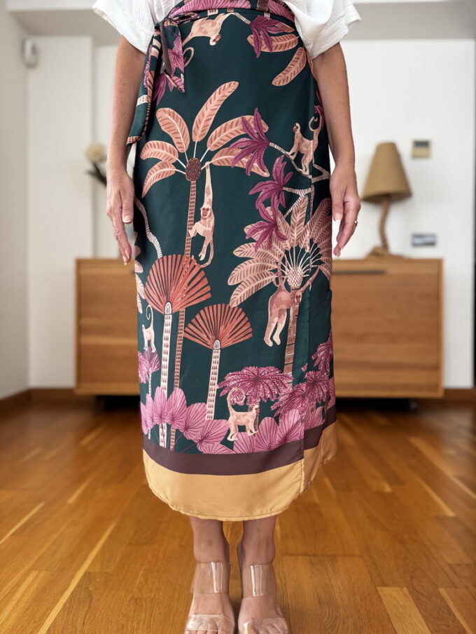 Falda Pareo Larga Estampada