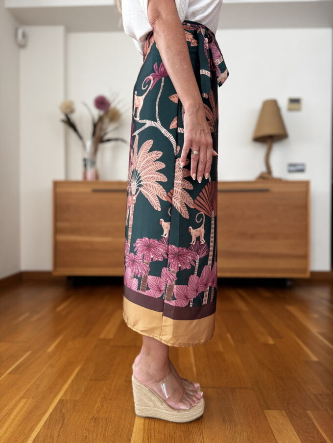 Falda Pareo Larga Estampada
