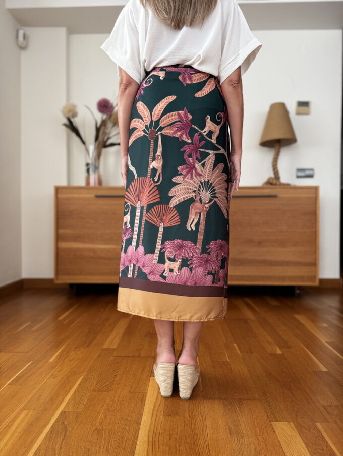 Falda Pareo Larga Estampada