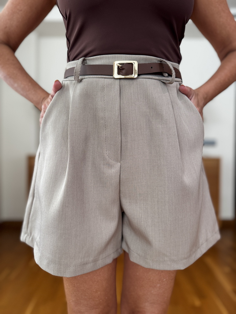 Short Pinzas Cinturón - Imagen 4
