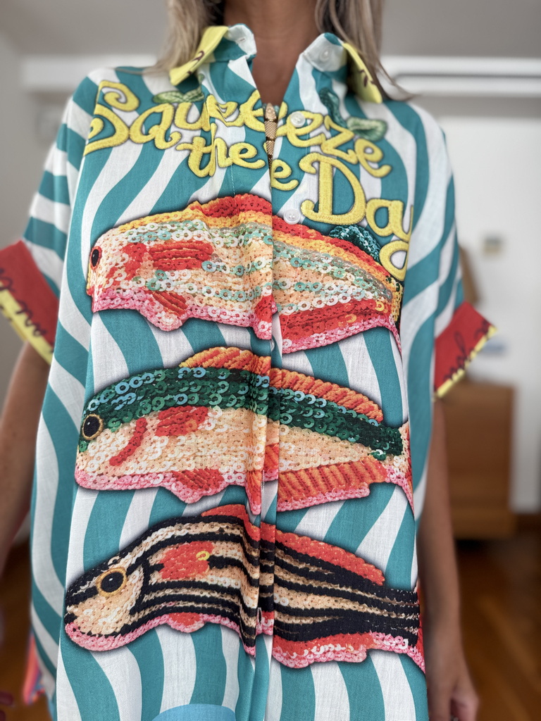 Camisa Lino Estampada - Imagen 5