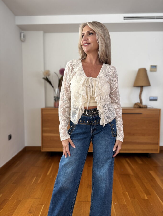 Blusa Encaje Volantes