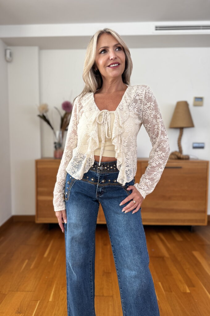 Blusa Encaje Volantes
