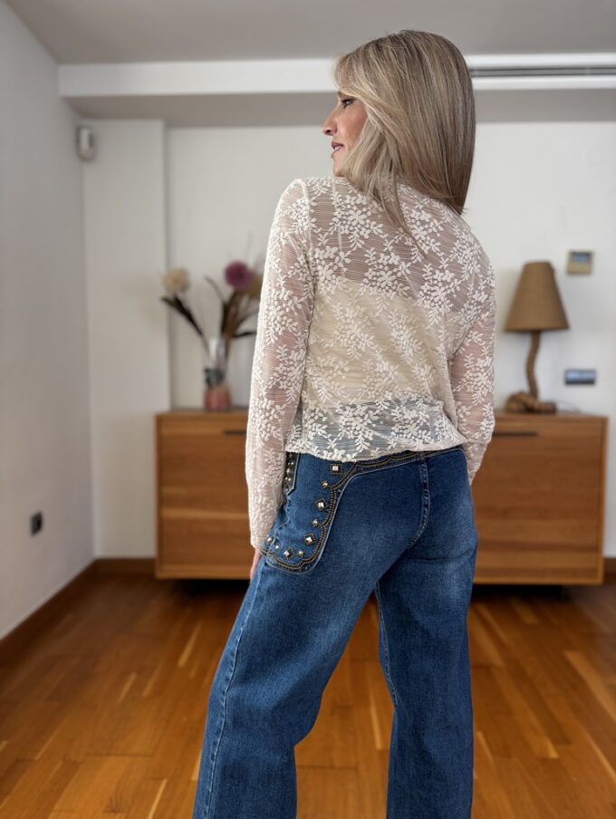 Blusa Encaje Volantes